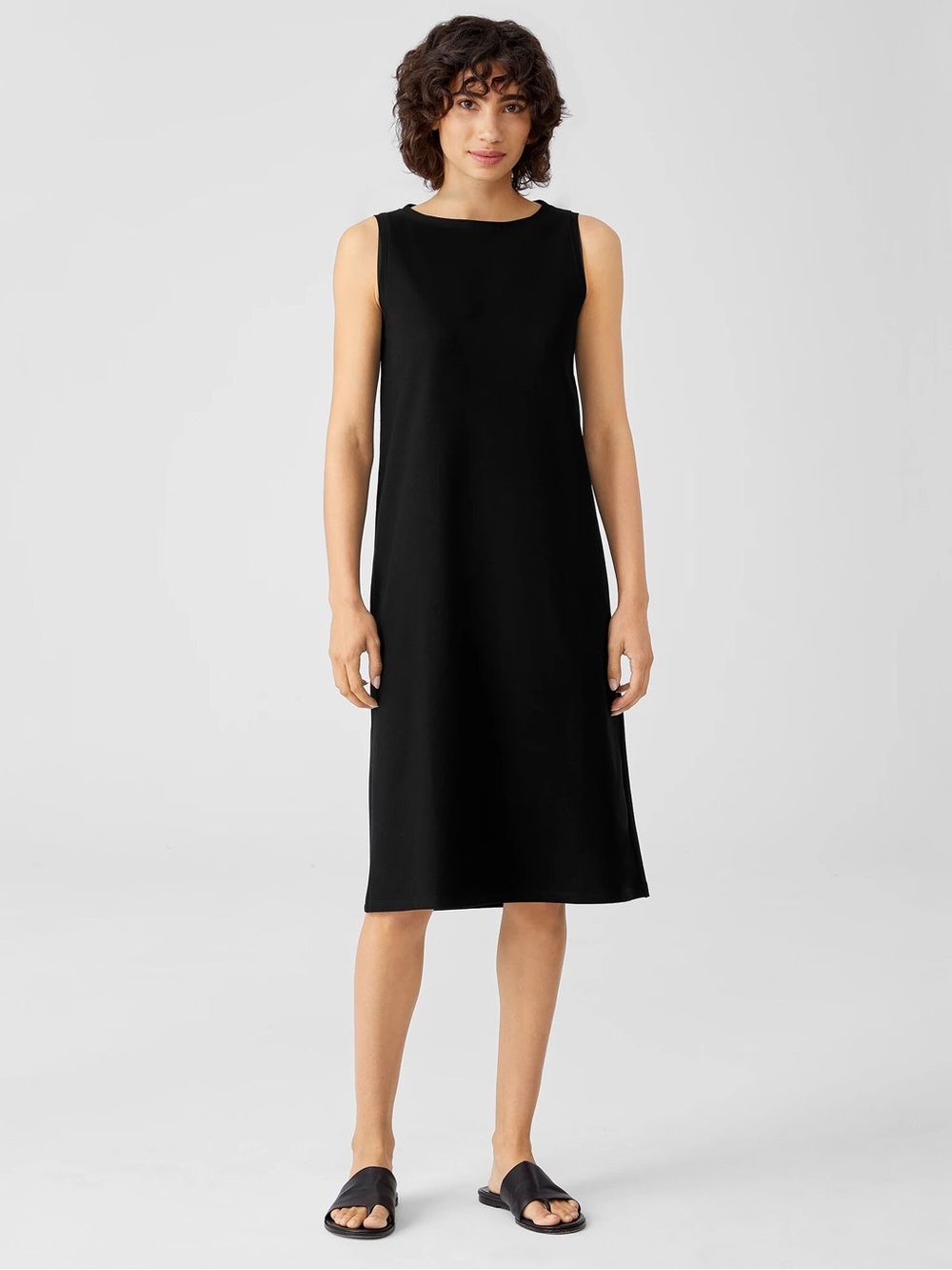 NWT Eileen Fisher Crepe Bateau Dress